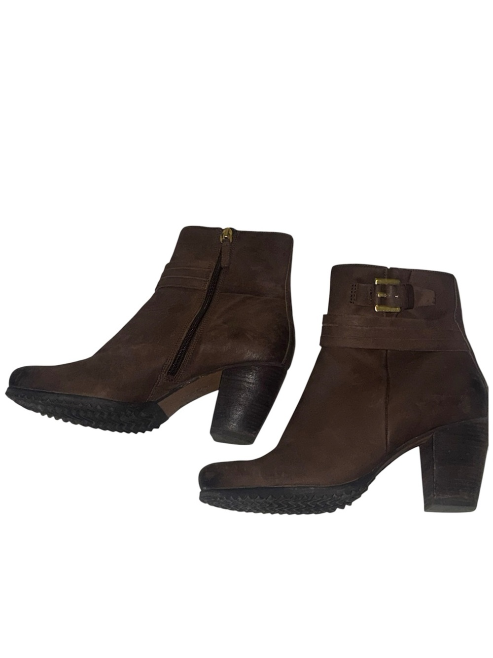 ECCO Women’s Leather Brown Fur-Lined Ankle Boots Size 41 - Picture 3 of 8